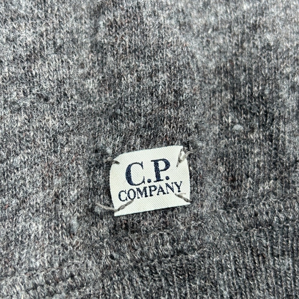 CP Company Sweater Mens Grey Wool Linen Blend Crewneck Knit italy Made - Picture 5 of 16